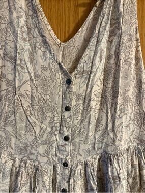 Ecote Cream and Light Gray Floral Romper